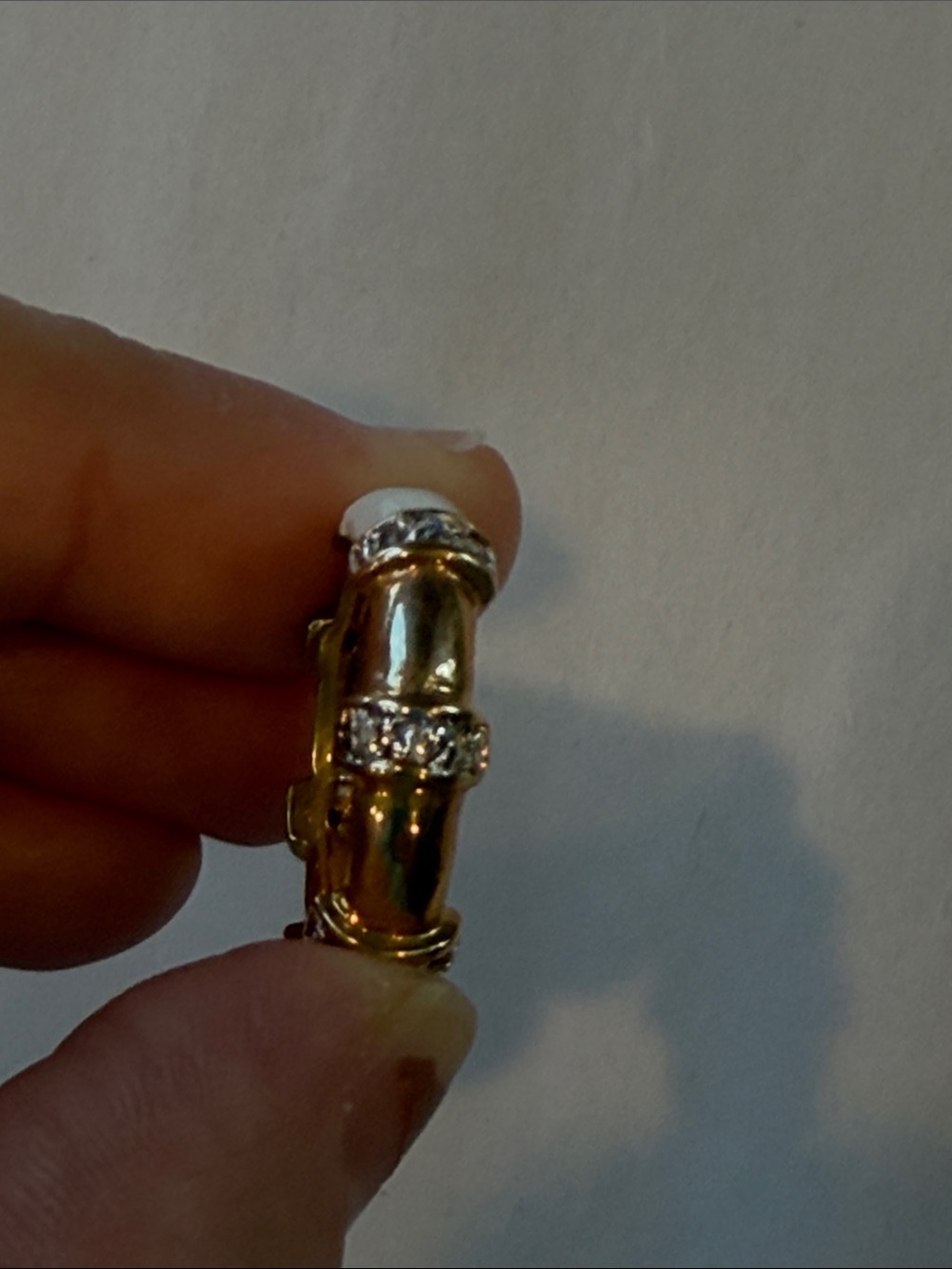Gold Tone CZ Accent Ring - 18K GE size 9 - Picture 3 of 3